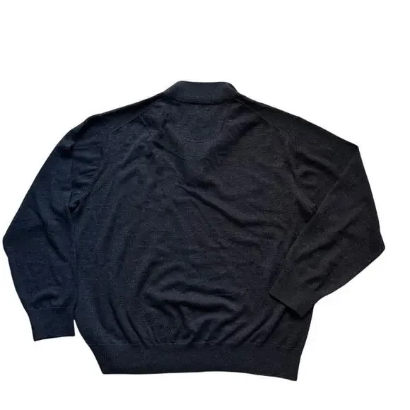 Orvis Gray Wool Quarter-Zip Sweater 2.0 XL